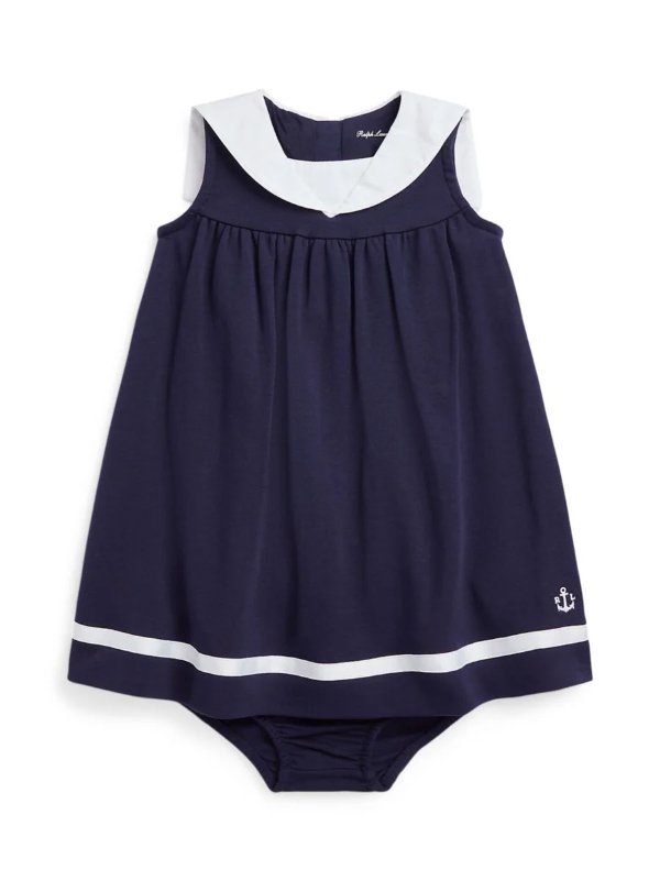 Baby Girl's Sailor Dress & Bloomers Set