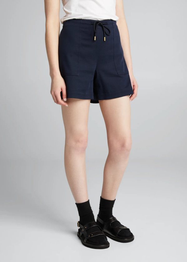 Draped Drawcord Shorts