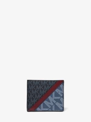 Cooper Color-Block Logo Stripe Billfold Wallet