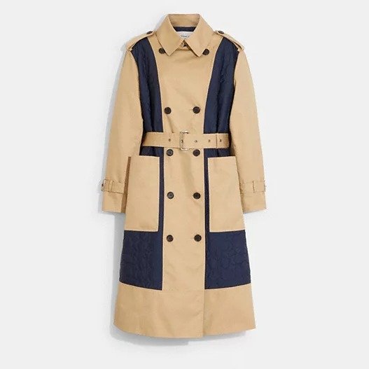 Signature Quilted Trench Coat