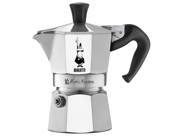 Moka Express 1-Cup (2 Oz - 60 Ml) Aluminum Stovetop Espresso Maker, Silver