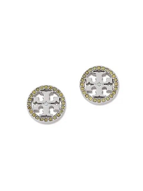 Miller Silver-Plated & Crystal Stud Earrings