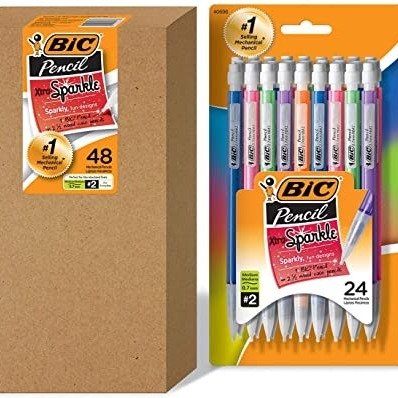 Xtra Sparkle Mechanical Pencil, Colorful Barrel, Medium Point (0.7 mm), 48-Count, Refillable Design for Long-Lasting Use