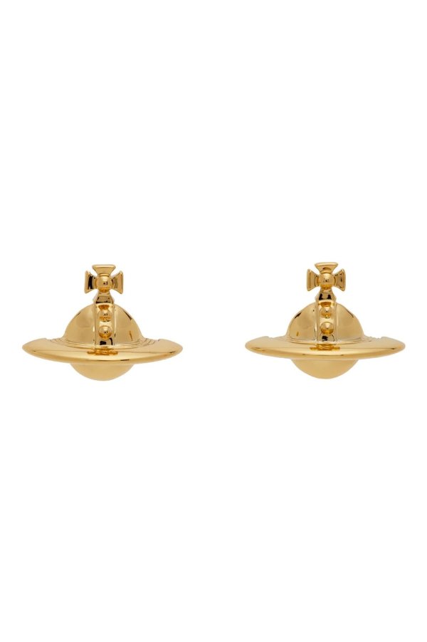 Gold Solid Orb Earrings