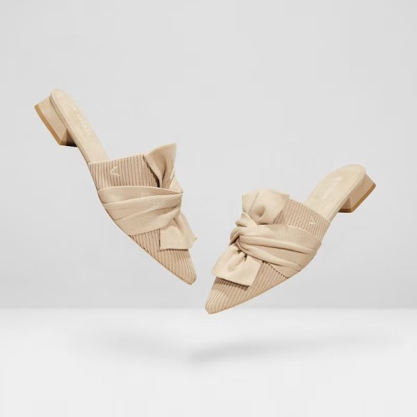 Pointed-Toe Knot Sandals