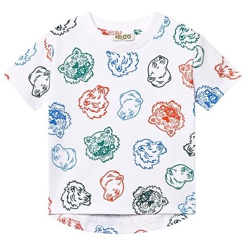 White All Over Kenzo Tiger T-Shirt | AlexandAlexa
