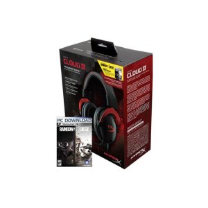 HyperX Cloud II Gaming Headset with 7.1 Virtual Surround Sound+Rainbow Six Siege PCgame+ HyperX Skyn Mouse Pad