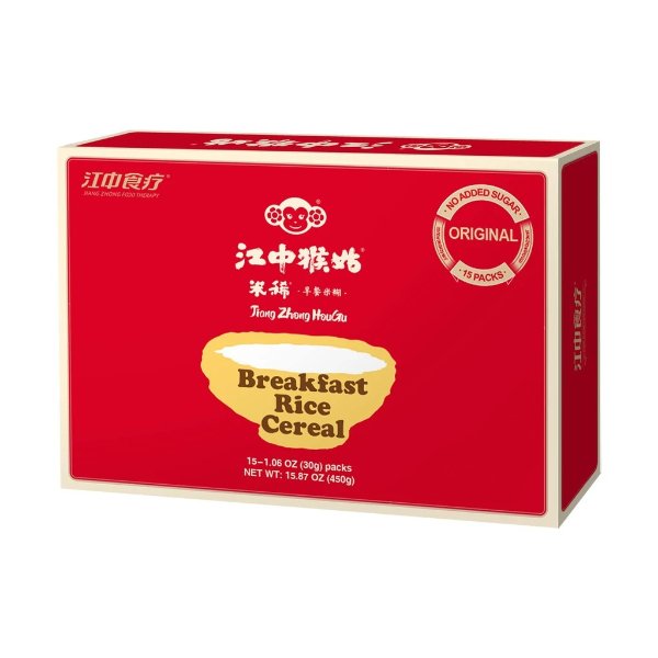 Jiangzhong Hougu Breakfast Rice Cereal (Original), 15 sachets