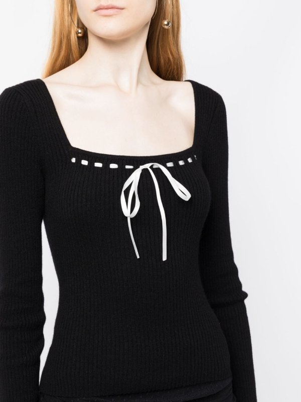 long-sleeve cashmere top
