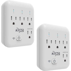 KMC 4 Wi-Fi Plug Energy Monitoring Smart Outlet 2-Pack