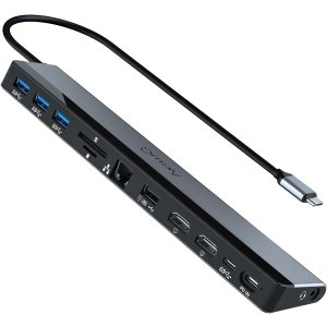 NewQ 12合1 USB-C 双HDMI显示器 带读卡器 扩展坞