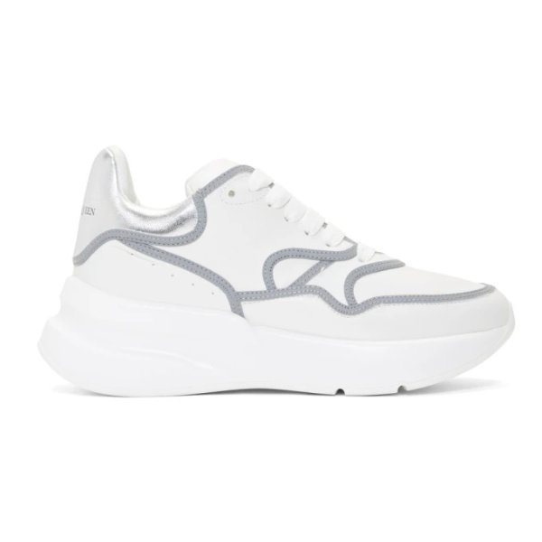 - White & Silver Oversized Sneakers