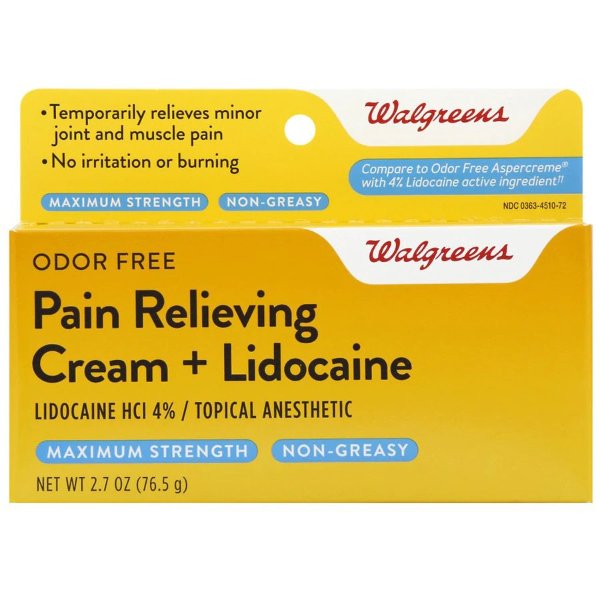 Pain Relieving Cream + Lidocaine