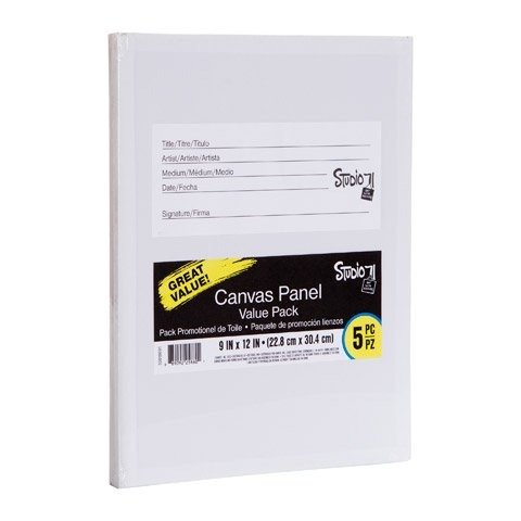 Canvas Panel Value Pack, 9 x 12 inches, 5 Pack