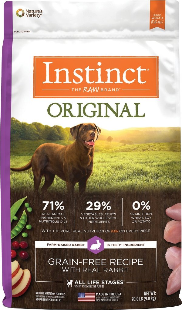 Original Grain-Free Recipe with Real Rabbit Freeze-Dried Raw Coated Dry Dog Food, 20-lb bag - Chewy.com