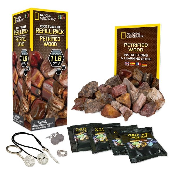Rock Tumbler Refill Pack – Petrified Wood – National Geographic | shopDisney