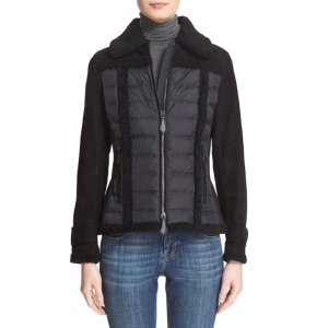Burberry Brit 'Carrington' Genuine Suede & Shearling Mixed Media Jacket On Sale @Nordstrom