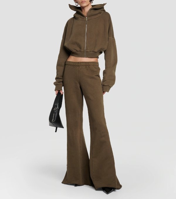 Flared Cotton Sweatpants in Brown - Entire Studios | Mytheresa