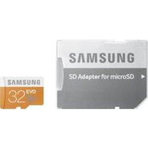 三星 32GB EVO Class 10 microSD Card 存储卡(带转SD卡套)