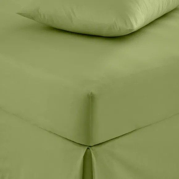 绿色纯棉床笠