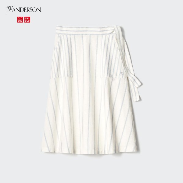Linen Blend Belted Flared Skirt | UNIQLO US