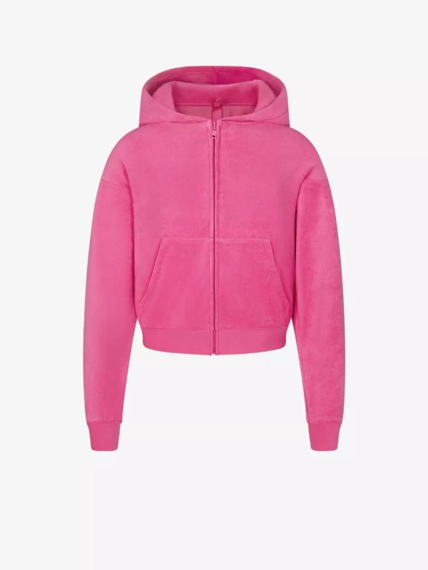 Terry Lounge zip-up cotton-blend hoody