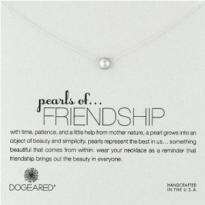 Dogeared Pearls of Friendship Silver Grey Necklace