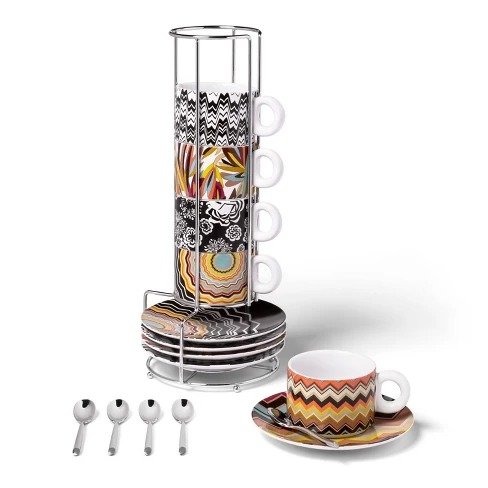Missoni for Target Stoneware Stacking Espresso Set with Spoons