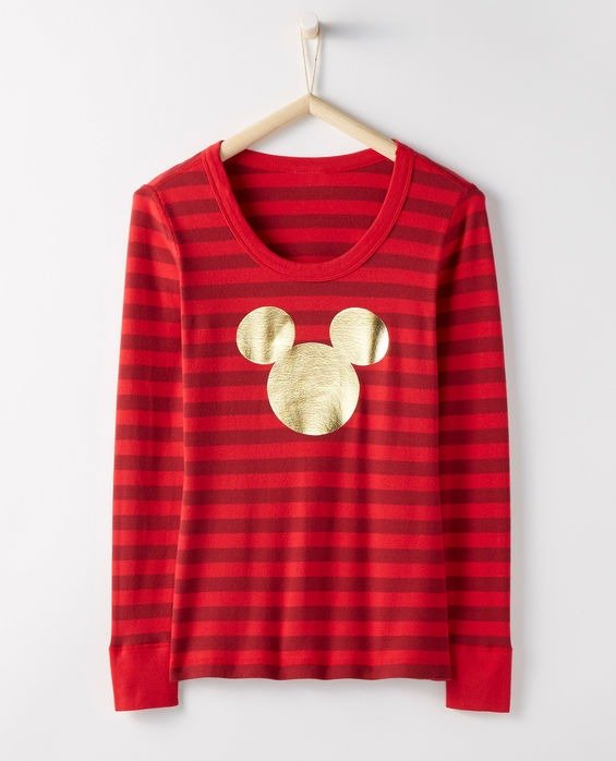 Disney Mickey Mouse Women's Long John Top In Organic Cotton
