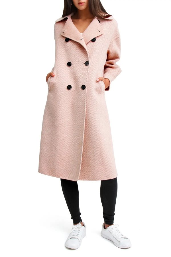Dream Lover Double Breasted Wool Blend Coat