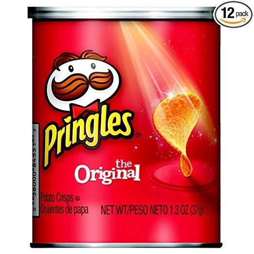 Potato Crisps Chips, Original Flavored, Single Serve, Grab and Go, 2.3 oz Can(Pack of 12)