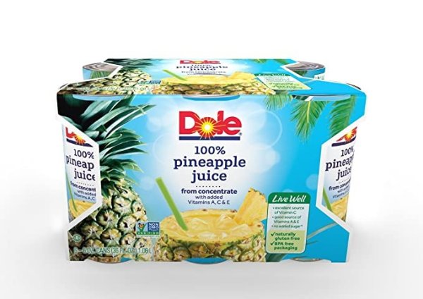 Juice, 100% Pineapple, 6oz, 48 cans