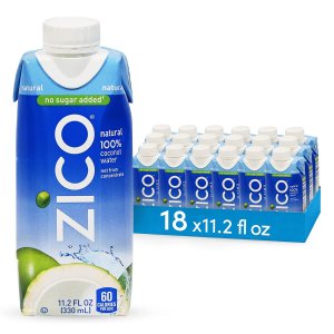 Zico 100%纯天然椰子水 11.2oz 18罐