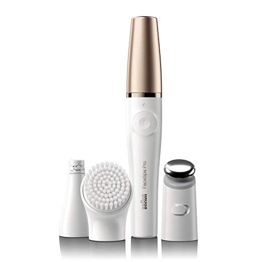 Braun FaceSpa Pro 911 Facial Epilator White/Bronze – 3-in-1 Facial Epilating, Cleansing & Skin Toning System for Salon Beauty at Home with 3 Extras