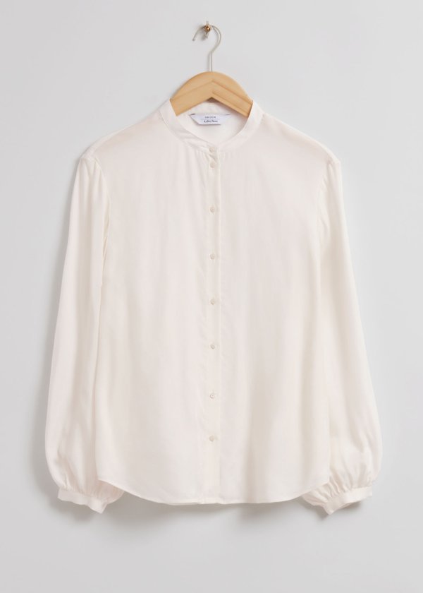 Loose-Fit Round Neck Blouse