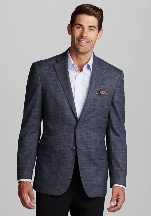 Traveler Collection Tailored Fit Plaid Sportcoat CLEARANCE - All Clearance | Jos A Bank
