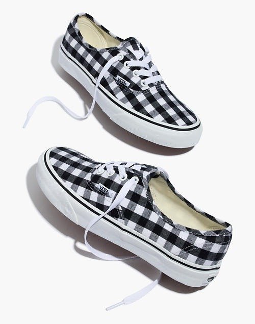 Vans® Unisex Authentic Lace-Up Sneakers in Gingham Check