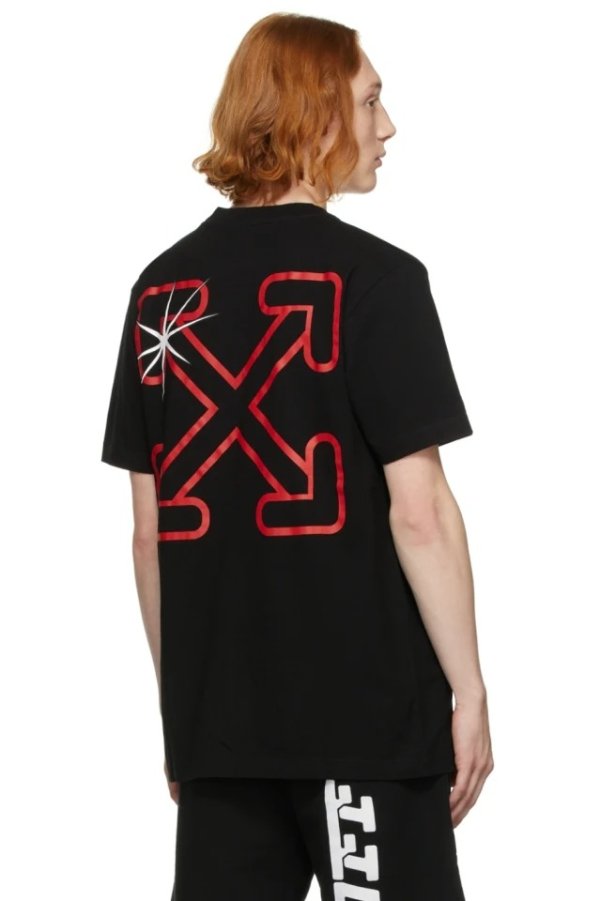 Black & Red Starred Arrow T-Shirt