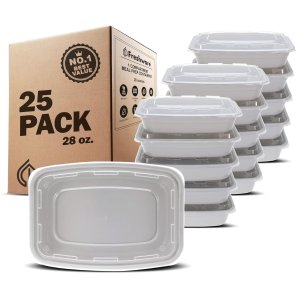 Freshware Meal Prep Containers 28 oz 25 Pack