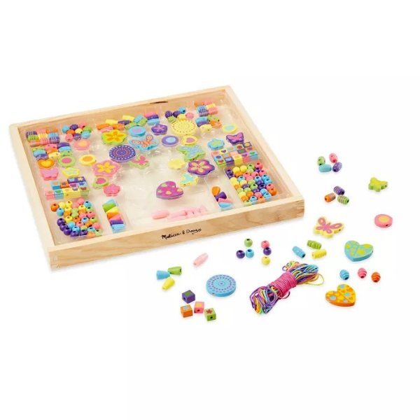 Melissa &#38; Doug Bead Bouquet Deluxe Wooden Bead Set With 220+ Beads for Jewelry-Making