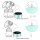Electric Breast Pump, Rechargeable Portable Double Pumps Electric Nursing Breast Massage Breastfeeding Pump