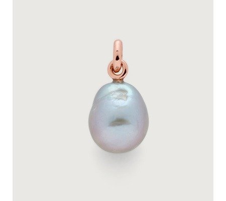 Nura Grey Baroque Pearl Pendant Charm | Monica Vinader