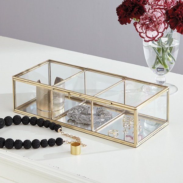 Monroe Glass Jewelry Box