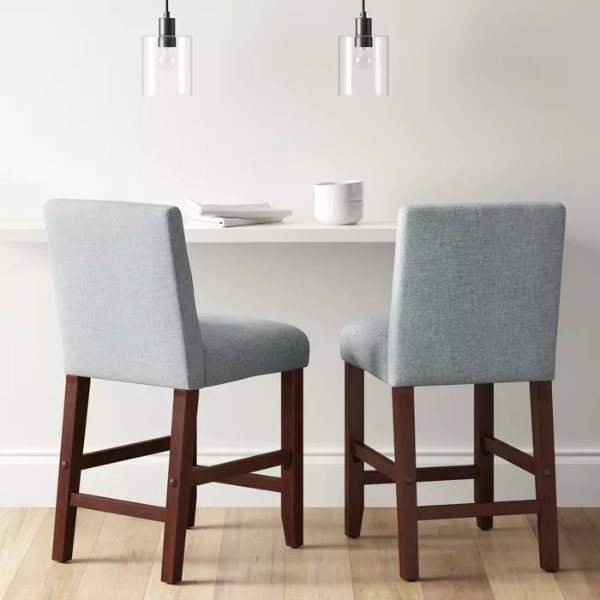 24" Ewing Modern Counter Height Barstool with Buttons - Project 62™