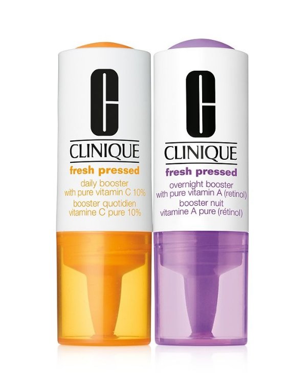Fresh Pressed Clinical™ Daily + Overnight Boosters with Pure Vitamins C 10% + A (Retinol) 1+1 System