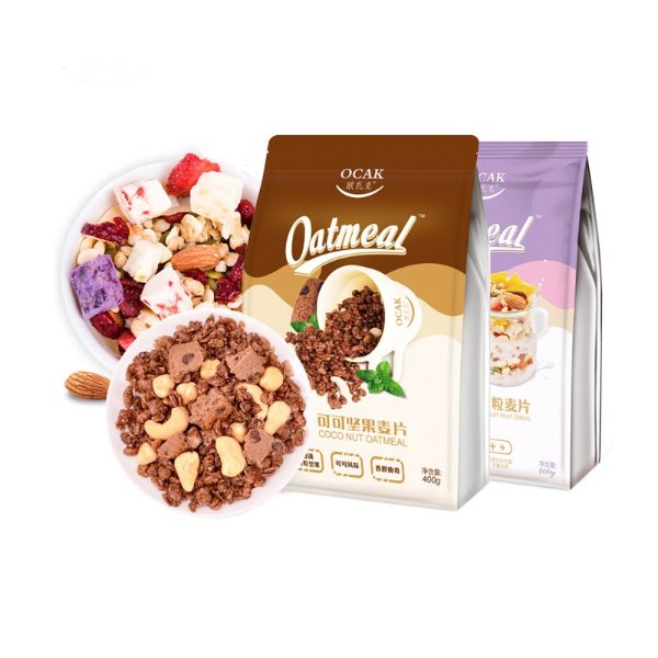 【Value Set】OCAK Oatmeal Yogurt Fruit Nuts*1 Cocoa Nuts*1