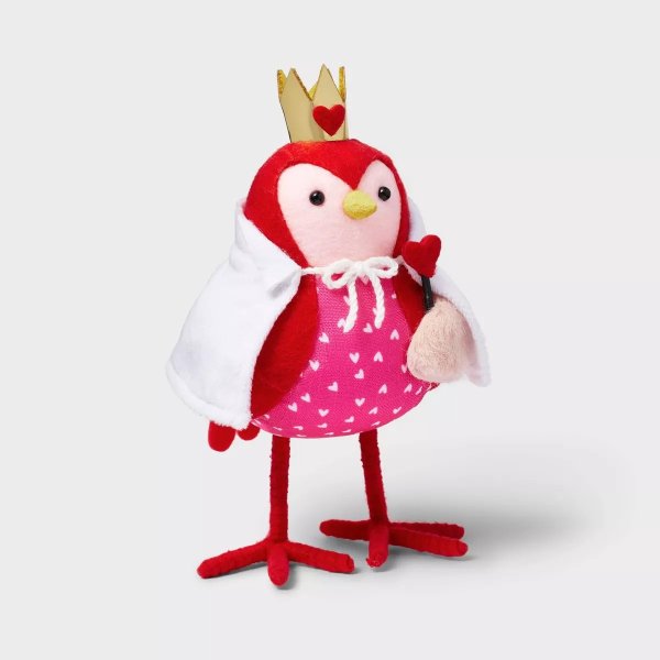 Valentine Fabric Feathery Friends Bird Queen of Hearts - Spritz™