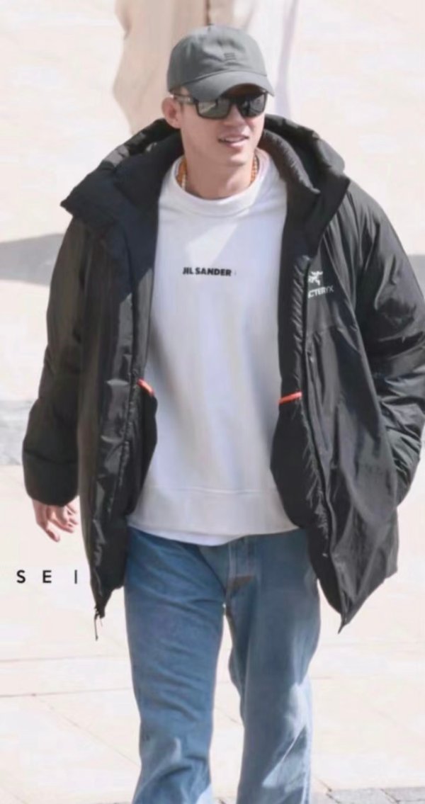 Crew-neck sweatshirt with logo print Jil Sander