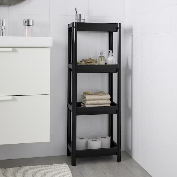 VESKEN Shelf unit, black, 14 1/8x9x39 3/8" - IKEA