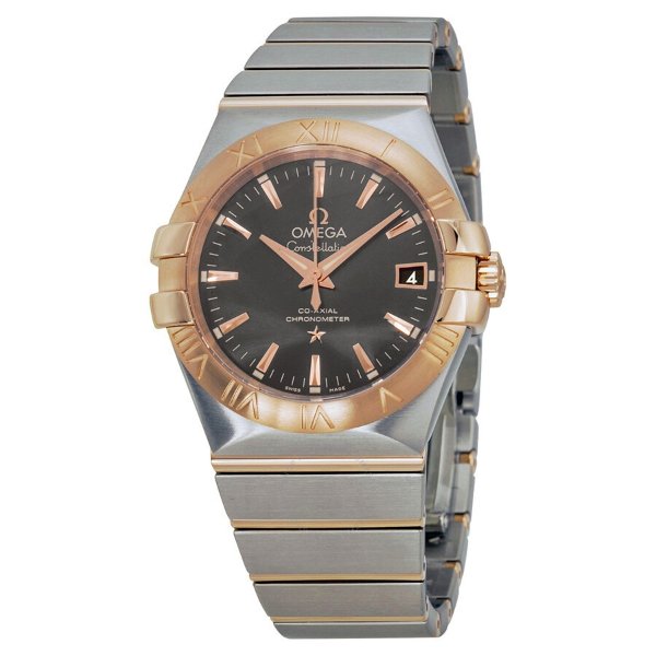 Constellation Automatic Grey Dial Steel and 18kt Rose Gold Men's Watch 12320352006002